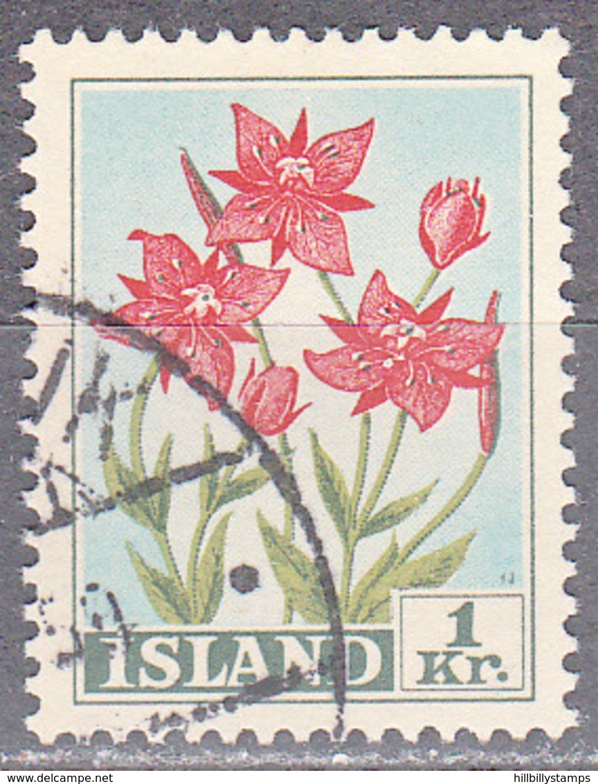 ICELAND    SCOTT NO 309    USED    YEAR  1958 - Usati