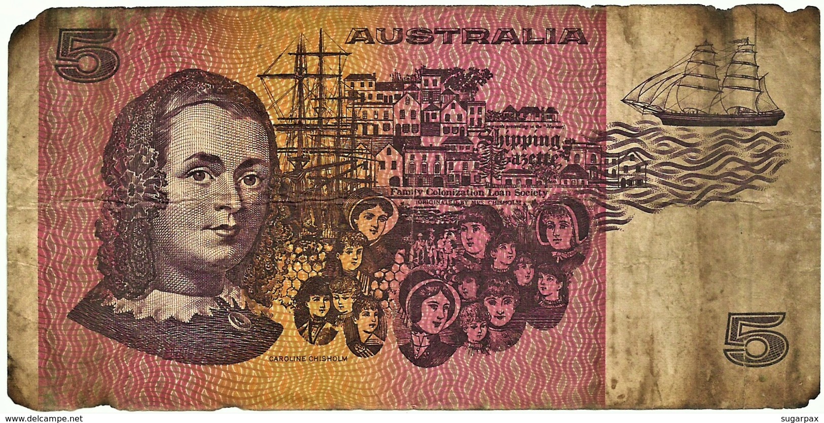 Australia - 5 Dollars - ND ( 1985 ) - Pick 44.e - Serie QBN - Sign. R. A. Johnston + B. W. Fraser - 1974-94 Australia Reserve Bank