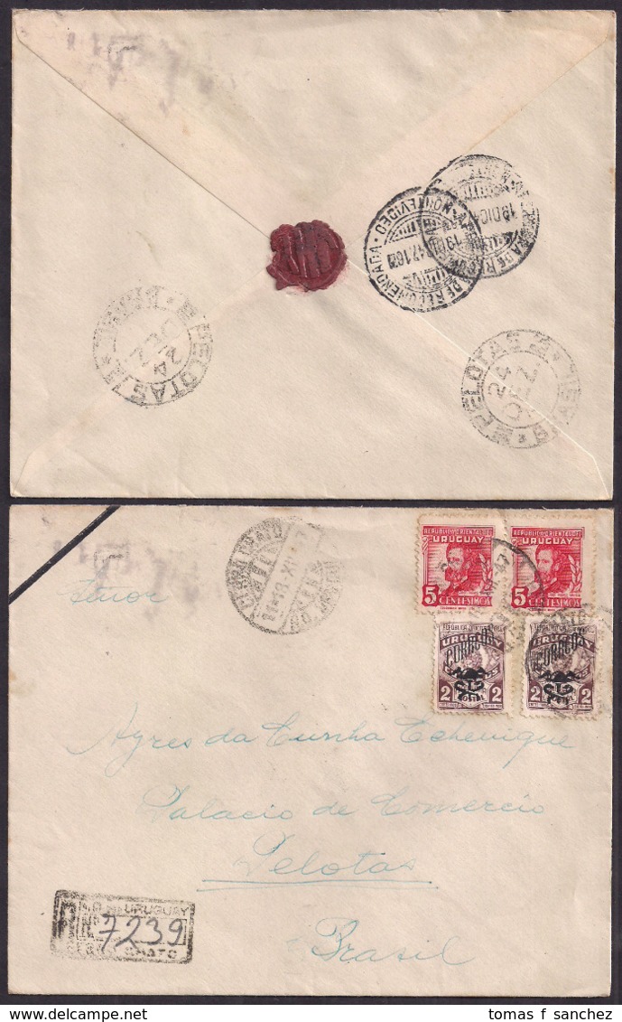 Uruguay - 1947 - Lettre - Brasil - Uruguay