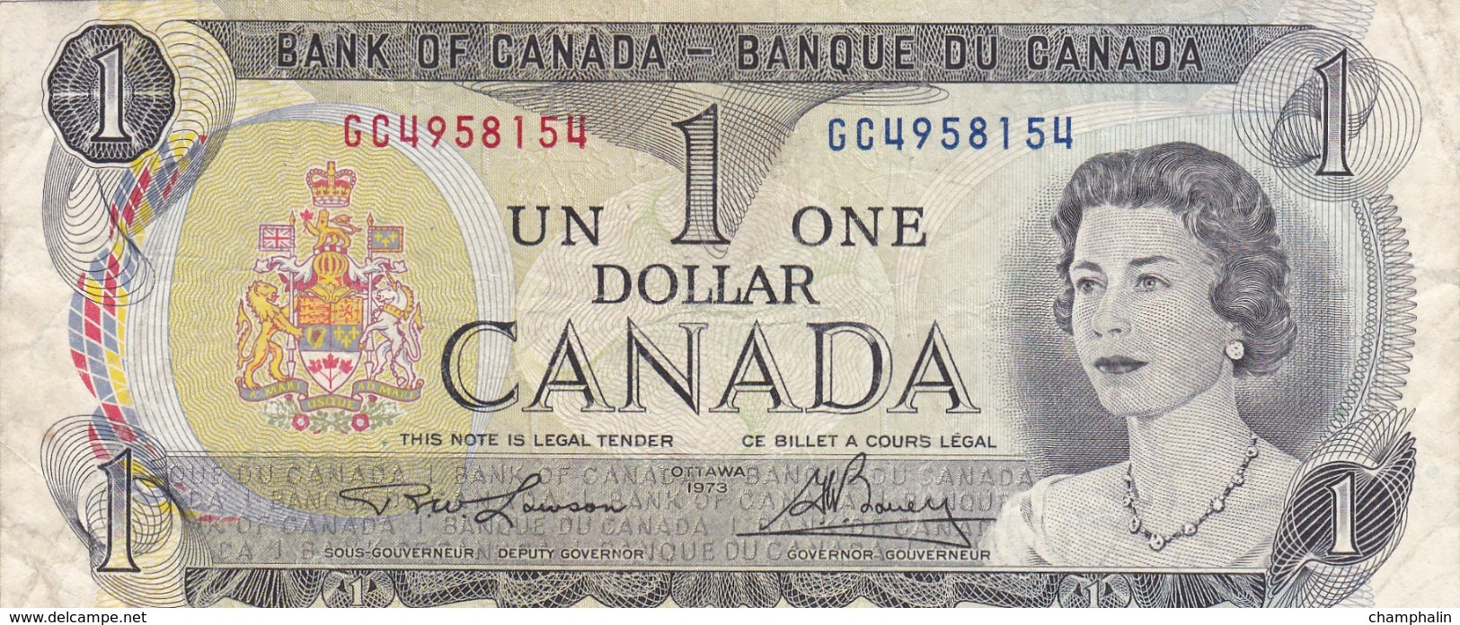 Canada - Billet De 1 Dollar - Elizabeth II - 1973 - Canada