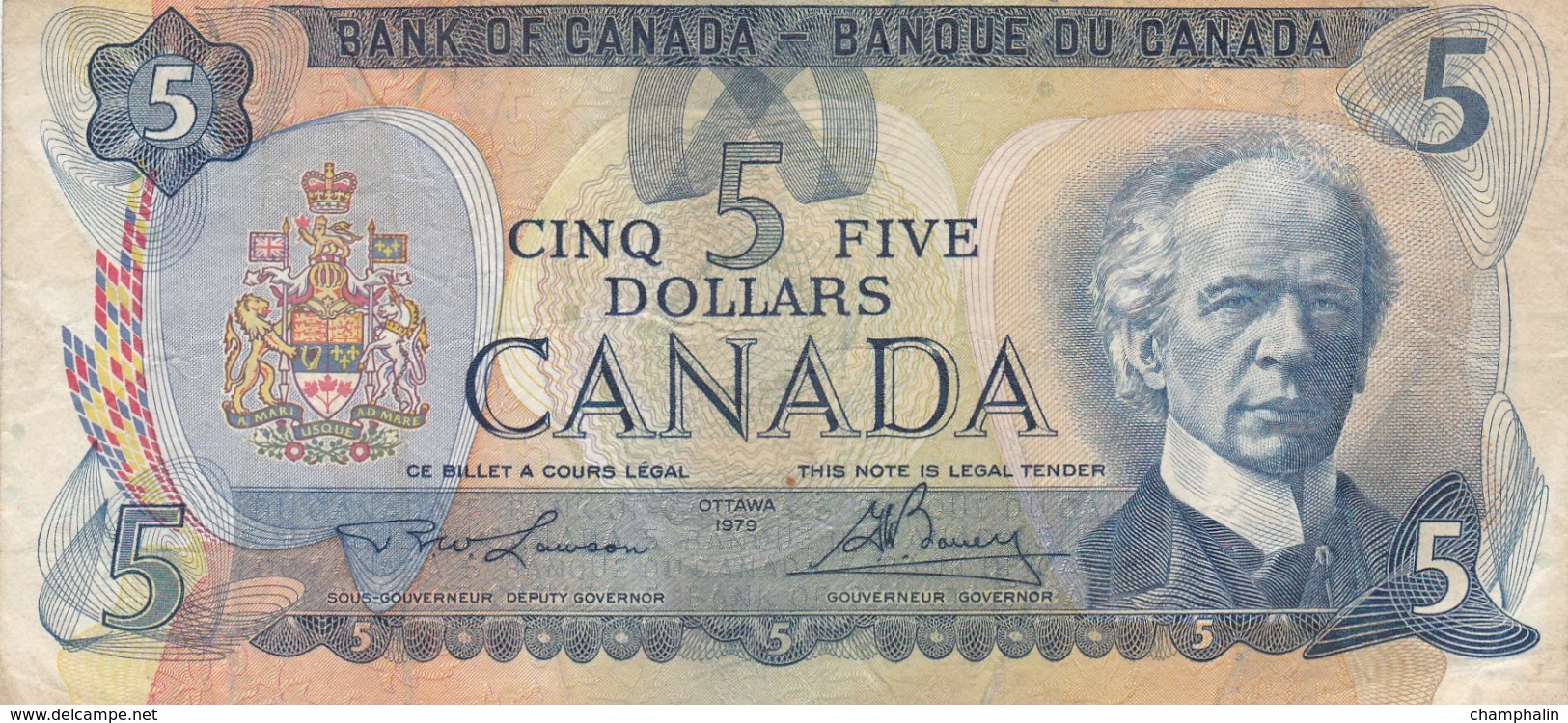 Canada - Billet De 5 Dollars - Wilfrid Laurier - 1979 - Canada