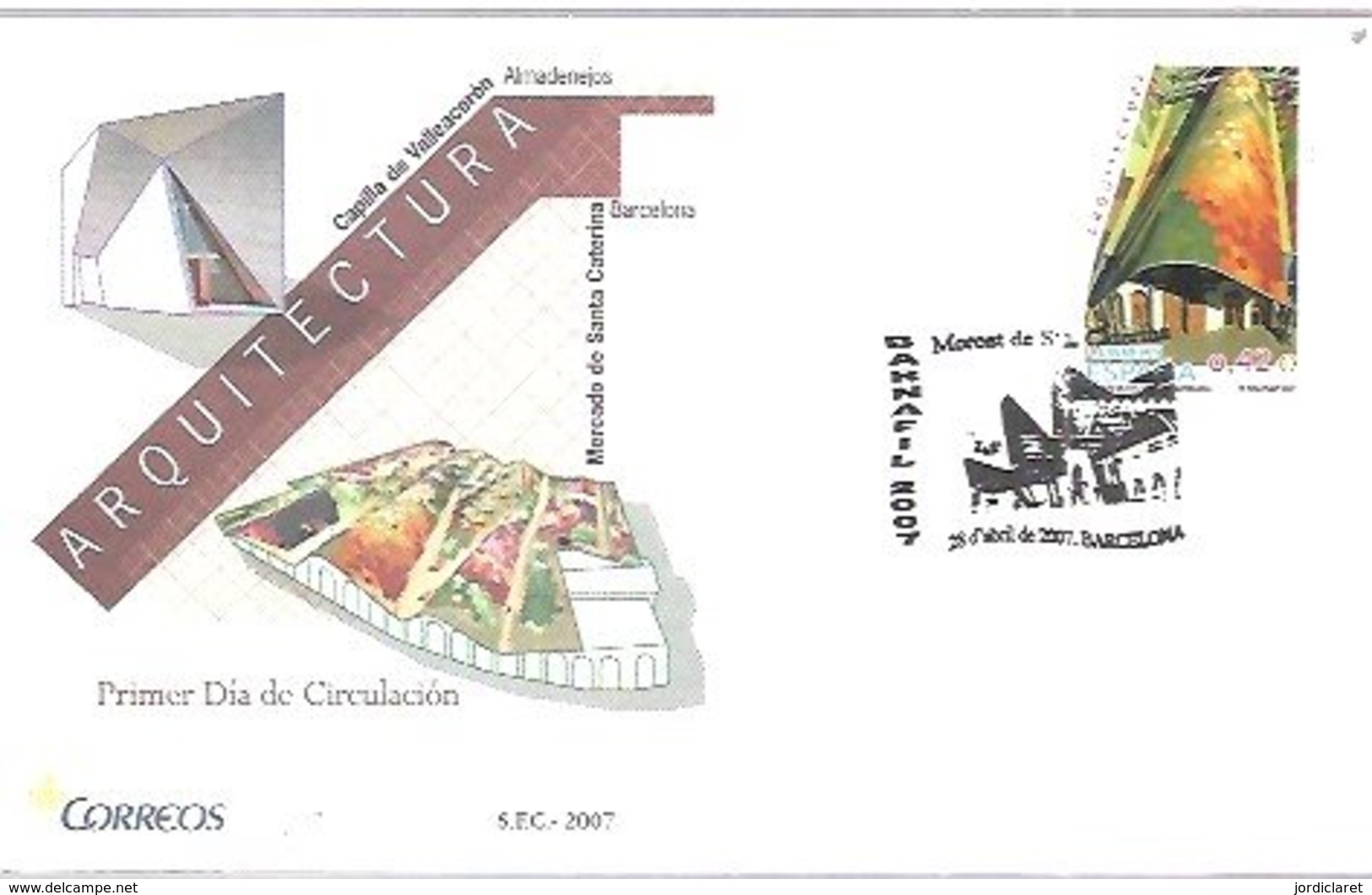 FDC 2007  BARCELONA - Cartas & Documentos