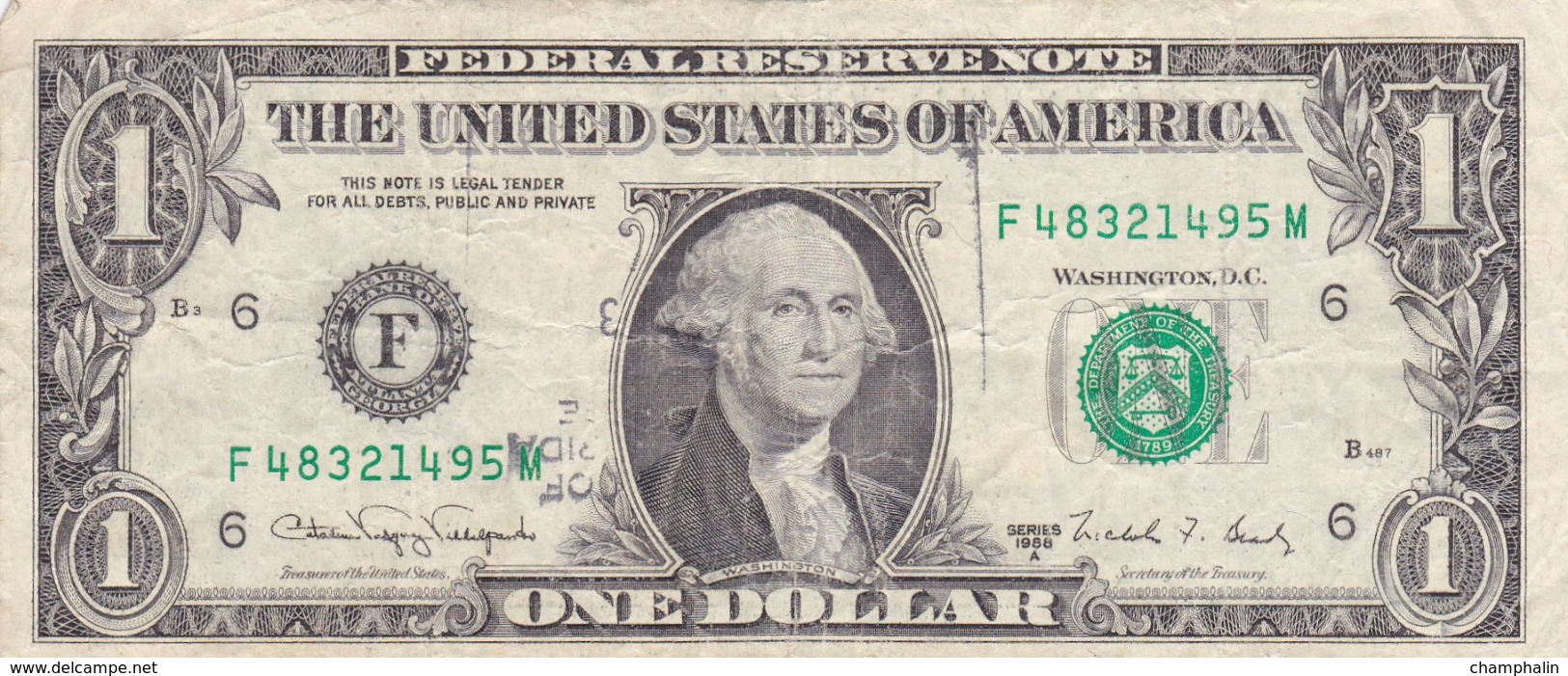 Etats-Unis D'Amérique - Billet De 1 Dollar - George Washington - Atlanta F - 1988 A - Federal Reserve (1928-...)