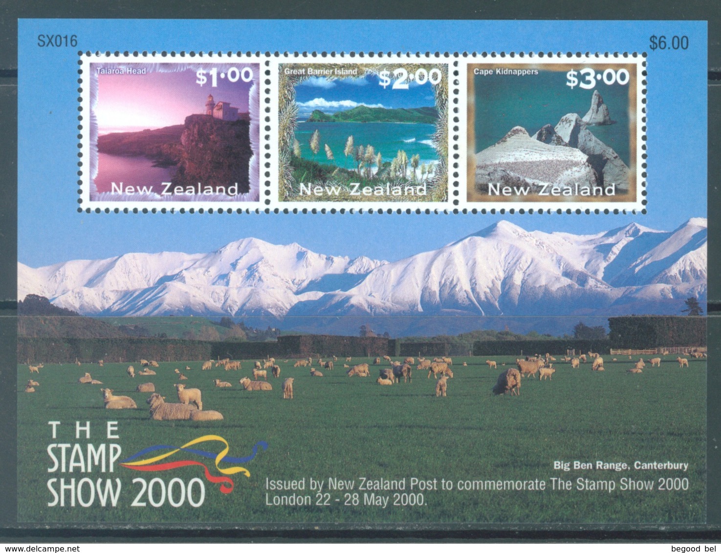 NEW ZEALAND - MNH/** - 2000 - STAMPSHOW LANDSCAPE - Yv 139 -  Lot 20648 - Blocks & Kleinbögen