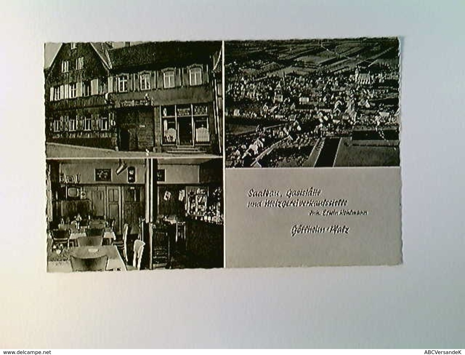 Göllheim, Saalbau-Gaststätte-Metzgereiverkauf Erwin Kohlmann, AK, Gelaufen 1961 - Sonstige & Ohne Zuordnung