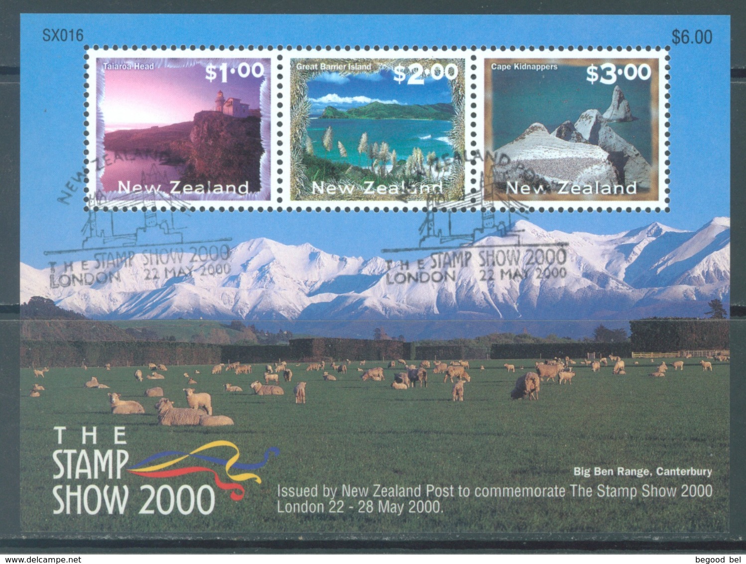 NEW ZEALAND - USED/OBLIT. - 2000 - STAMPSHOW LANDSCAPE - Yv 139 -  Lot 20649 - Blocks & Sheetlets