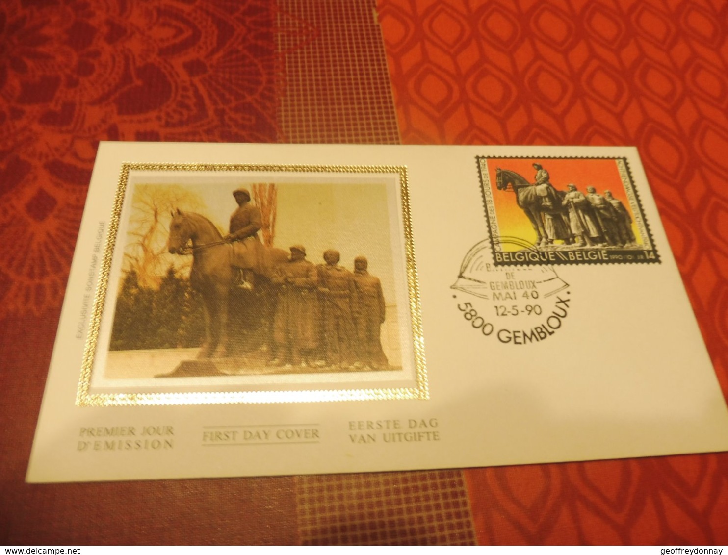 Fdc Sur Soie Belgique Guerre 1940 1990 Gembloux ( Numero 2369 ) /  Fdcz/s - 1981-1990