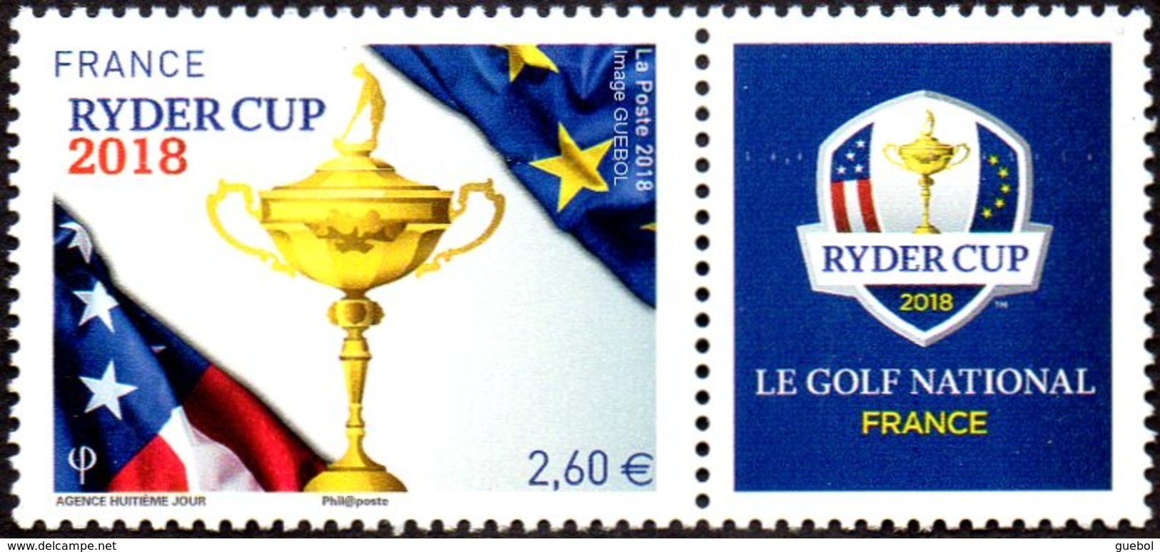 France N° 5245_A ** Ryder Cup - Sport Golf - (tarif Postal Pour Plus De 20 Grammes International) - Neufs