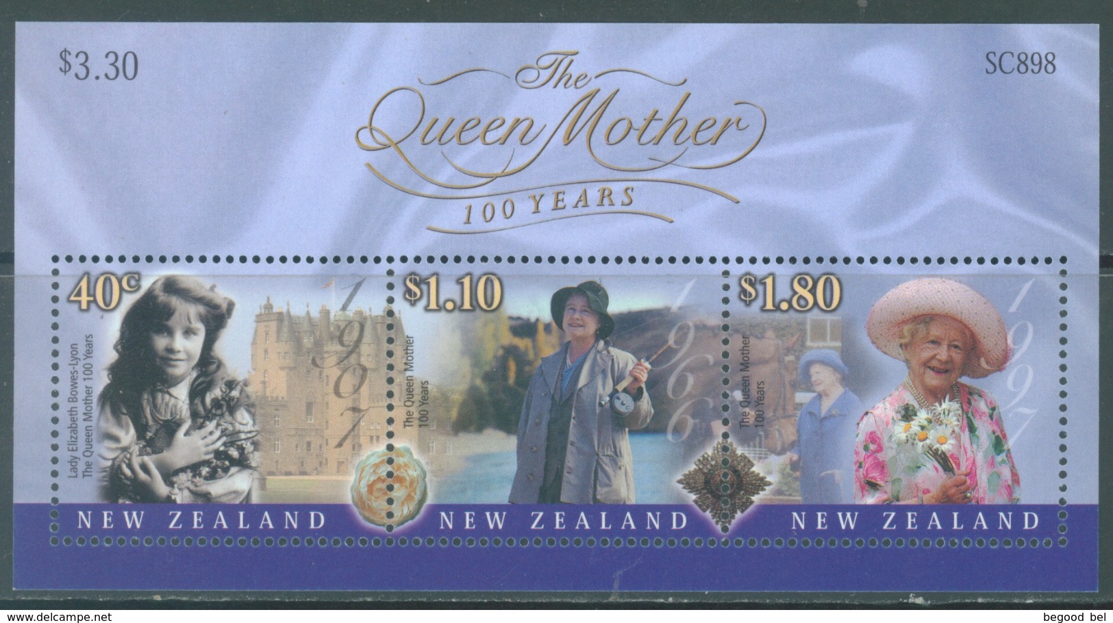 NEW ZEALAND - MNH/**- 2000 - QUEEN MOTHER ELIZABETH - Yv 141 -  Lot 20652 - Blocs-feuillets