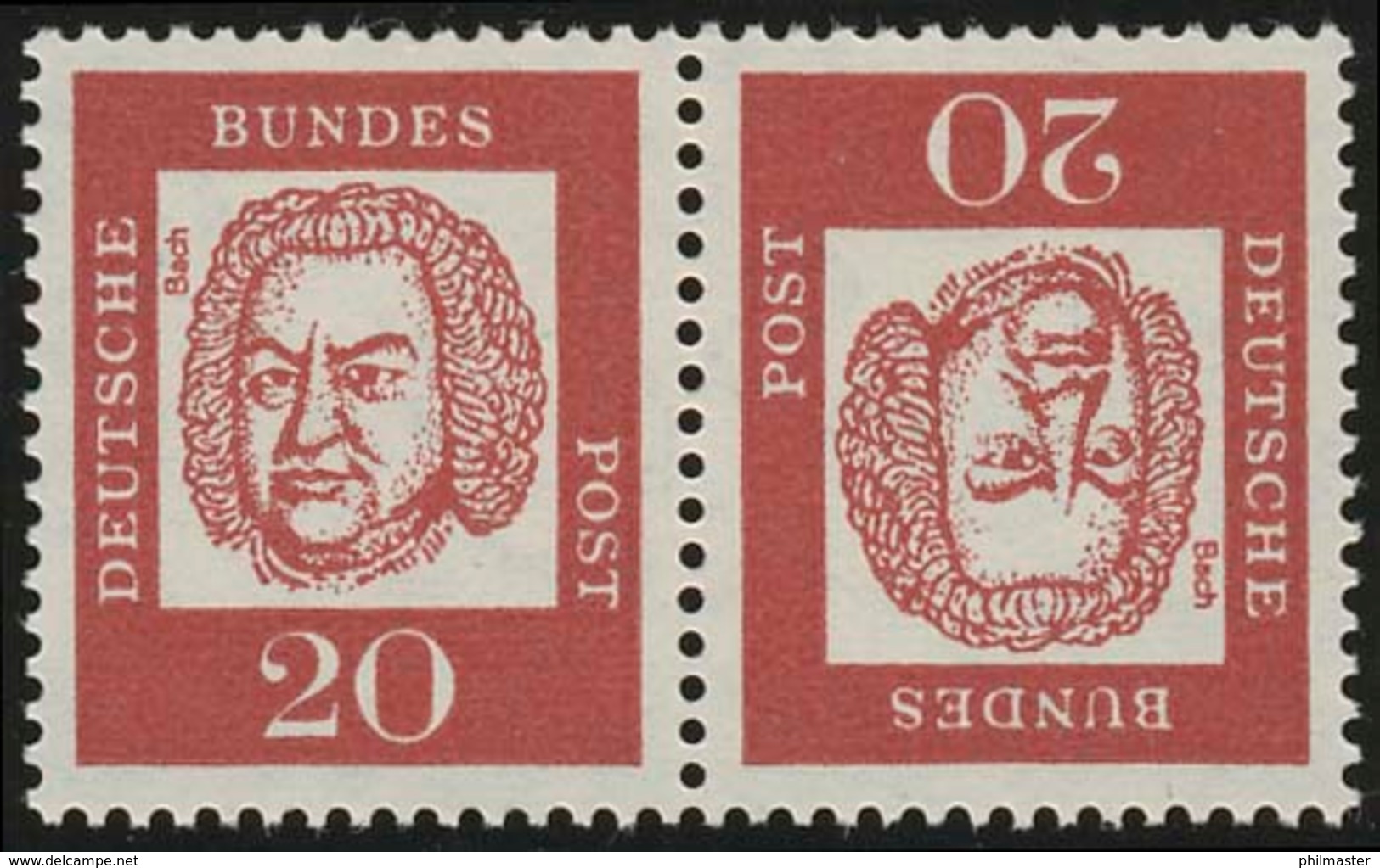 K4 Zusammendruck Bach, Postfrisch - Se-Tenant