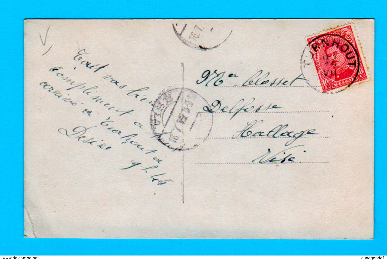 CPA Souvenir De TURNHOUT ( Train ) :  Circulée En 1919 - N° 156 P.R. Paris - 2 Scans - Turnhout