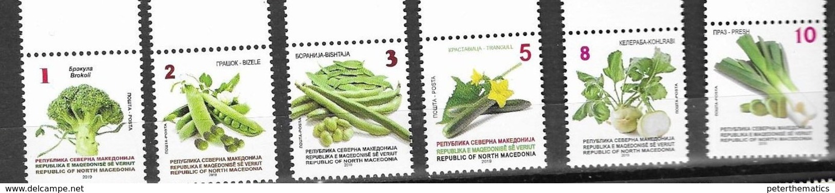 MACEDONIA, 2019, MNH, VEGETABLES, 6v - Vegetables