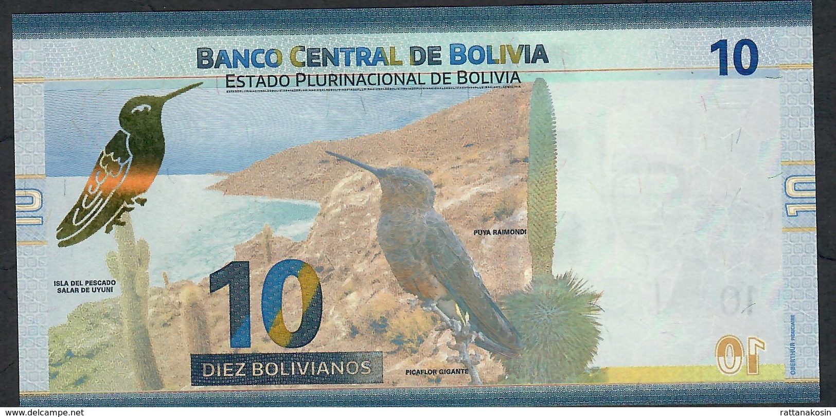 BOLIVIA P248 10 BOLIVIANOS 2018 UNC. - Bolivië