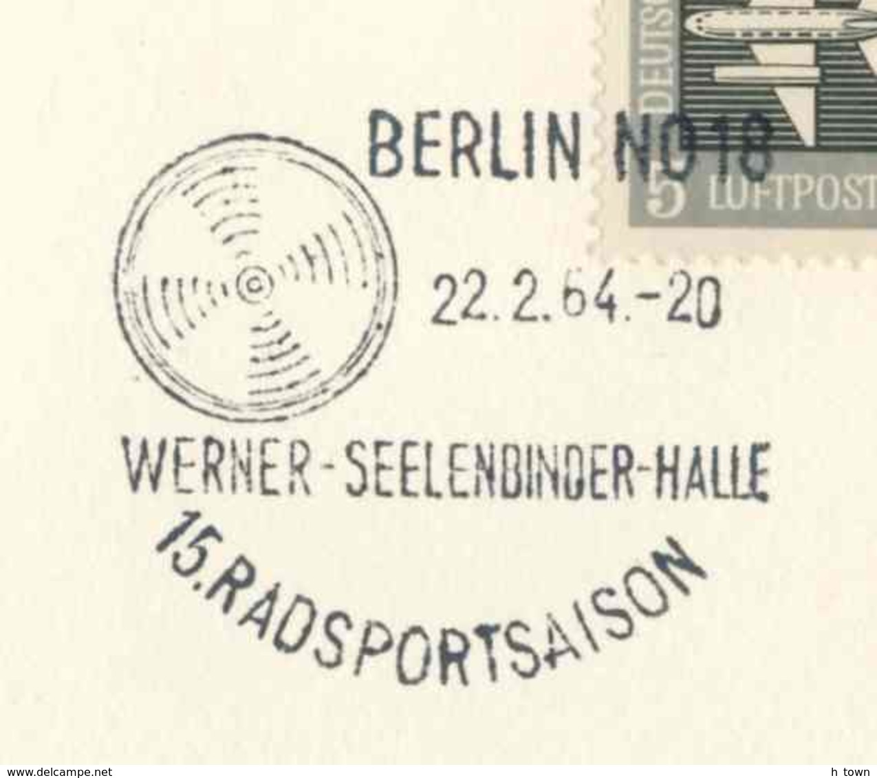 7219  Cyclisme: Oblit. Temp. D'Allemagne, 1964 -  Cycling Race Pictorial Cancel From Berlin, Germany - Cycling