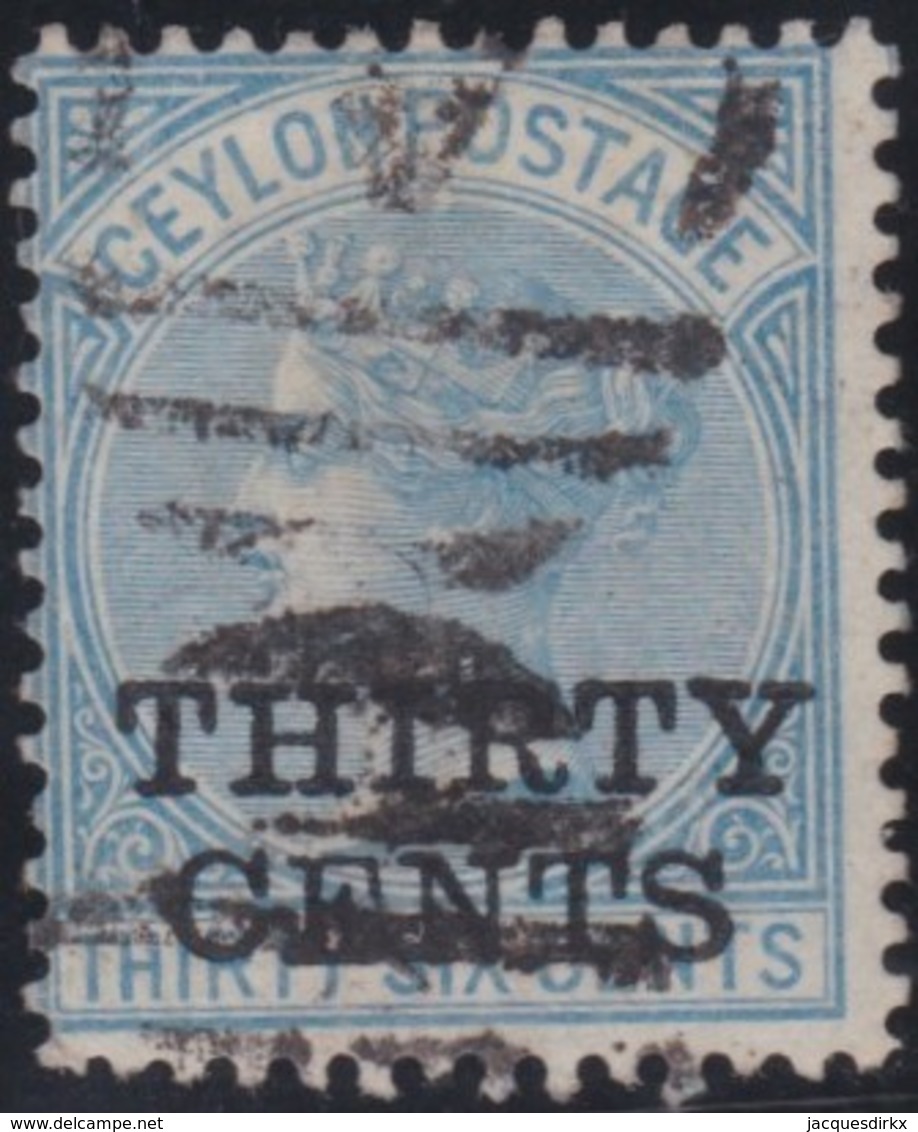 Ceylon     .    SG   .     169X  Wmk Reversed        .   O      .      Cancelled      .   /   .   Gebruikt - Ceylon (...-1947)