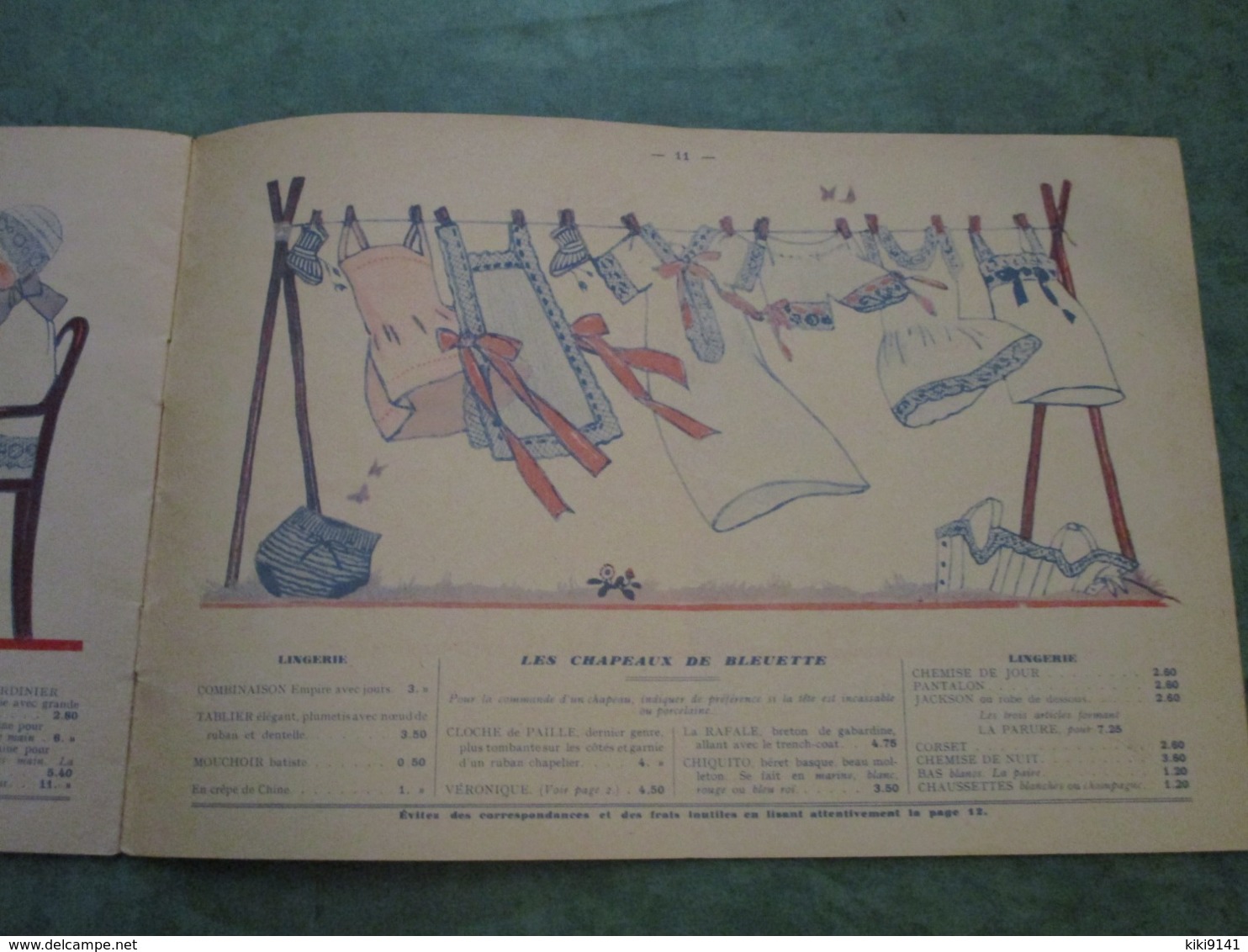 Catalogue/tarif Du Trousseau De BLEUETTE - ETE 1930 (12 Pages) - Dolls