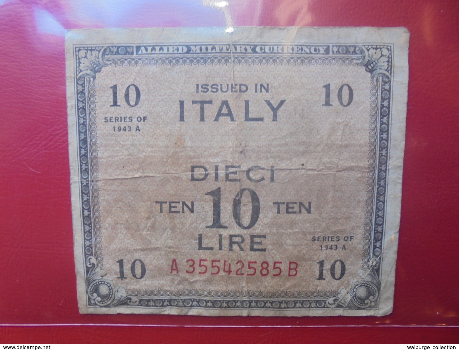 ITALIE 10 LIRE 1943 CIRCULER - Ocupación Aliados Segunda Guerra Mundial