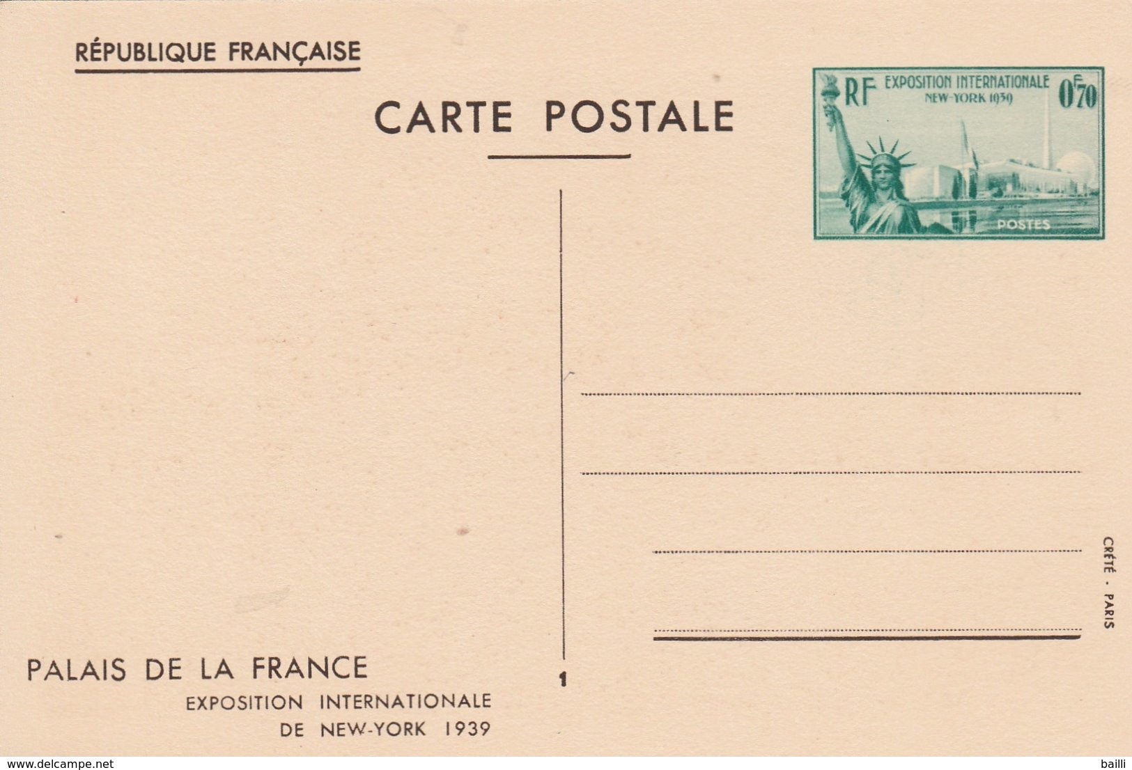 France Entier Postal Illustré 1939 - Cartes Postales Types Et TSC (avant 1995)