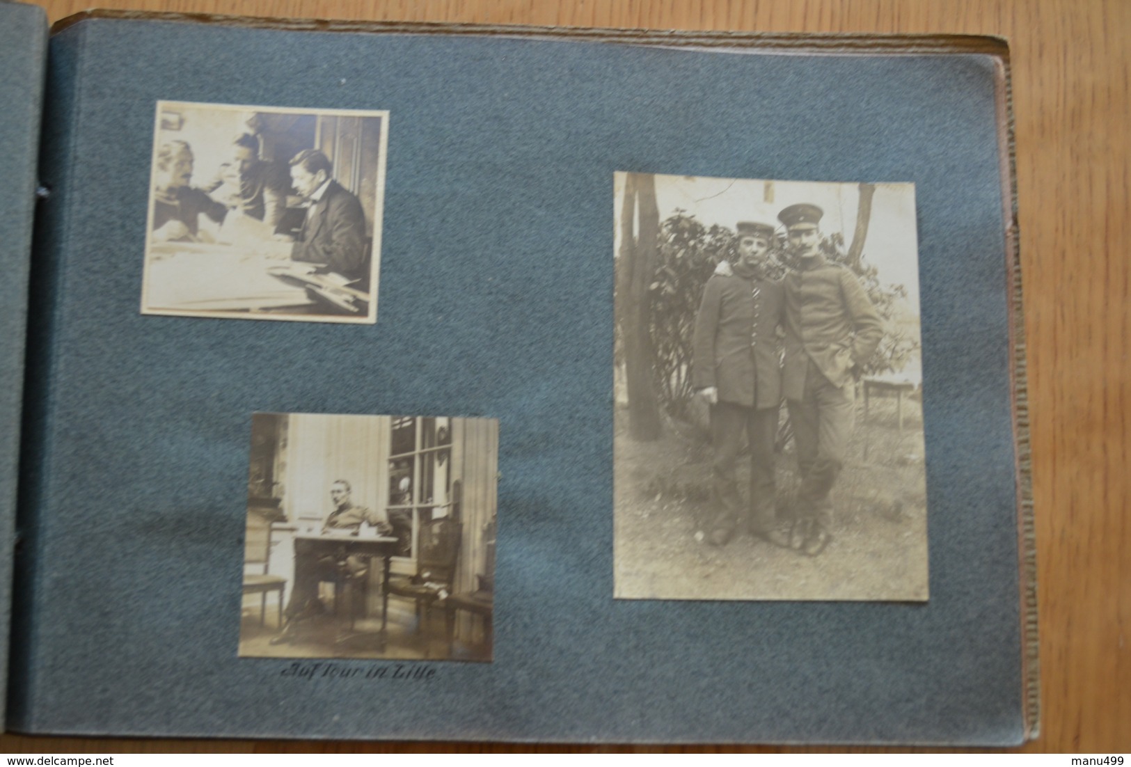 WW1 Krieg : album officier allemand (St Quentin, Lille, Armentières,...)