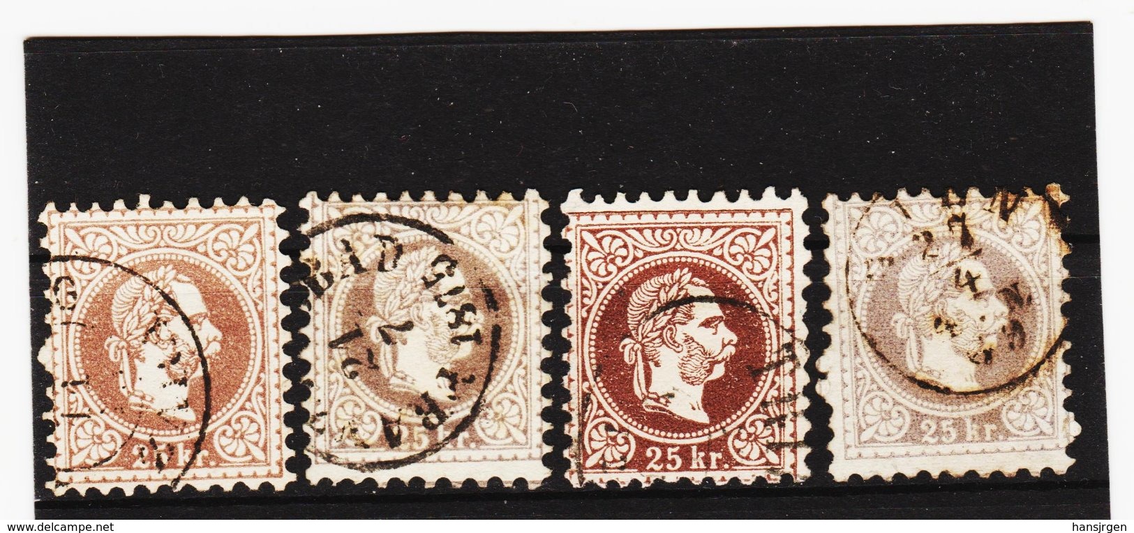 HSE297 ÖSTERREICH 1867 Michl 40 I Grober Druck 4 FARBEN Gestempelt SIEHE ABBILDUNG - Used Stamps