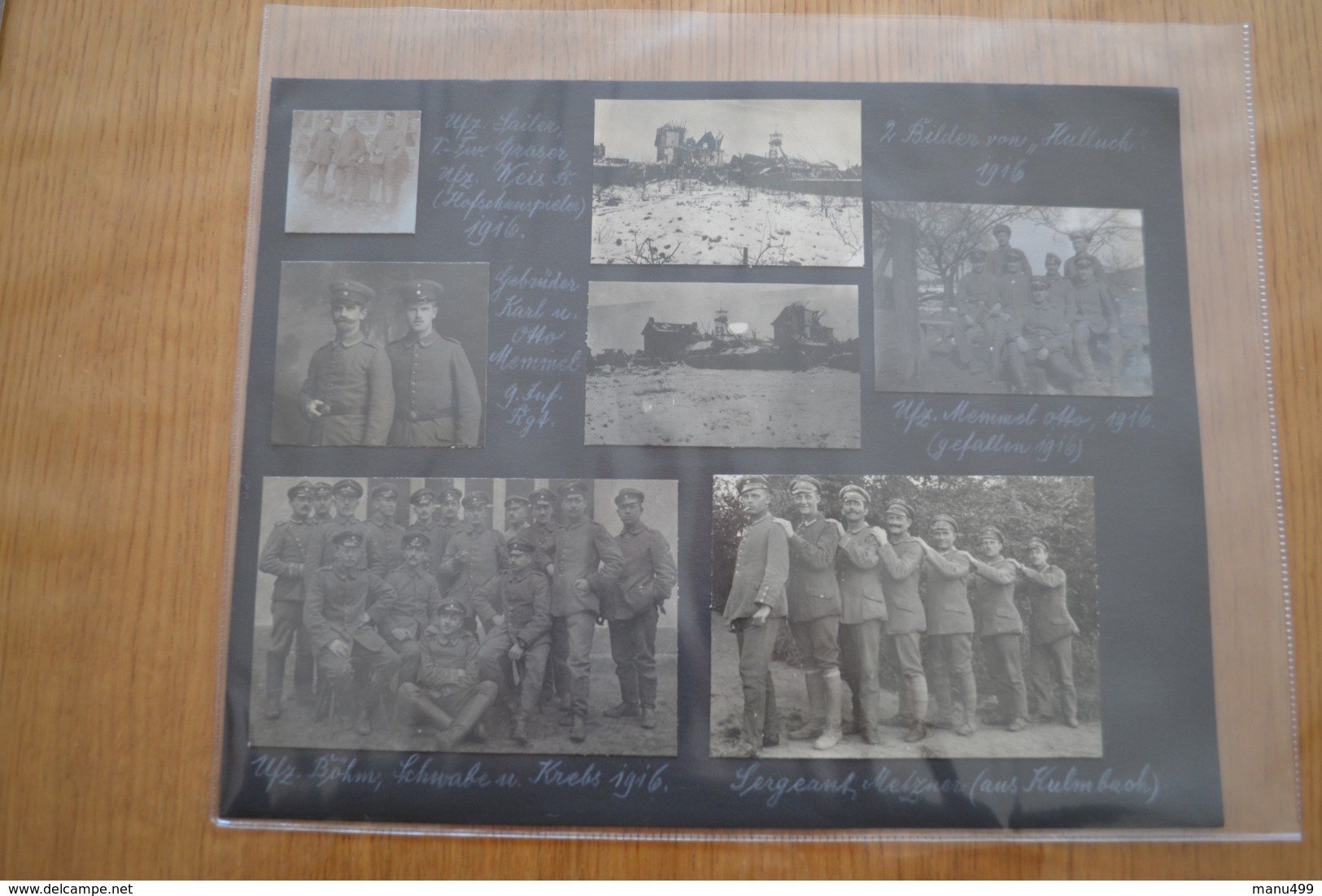 WW1 Krieg : Double Page Album Sous-officier Allemand 1918 (4X Ostende) - 1914-18