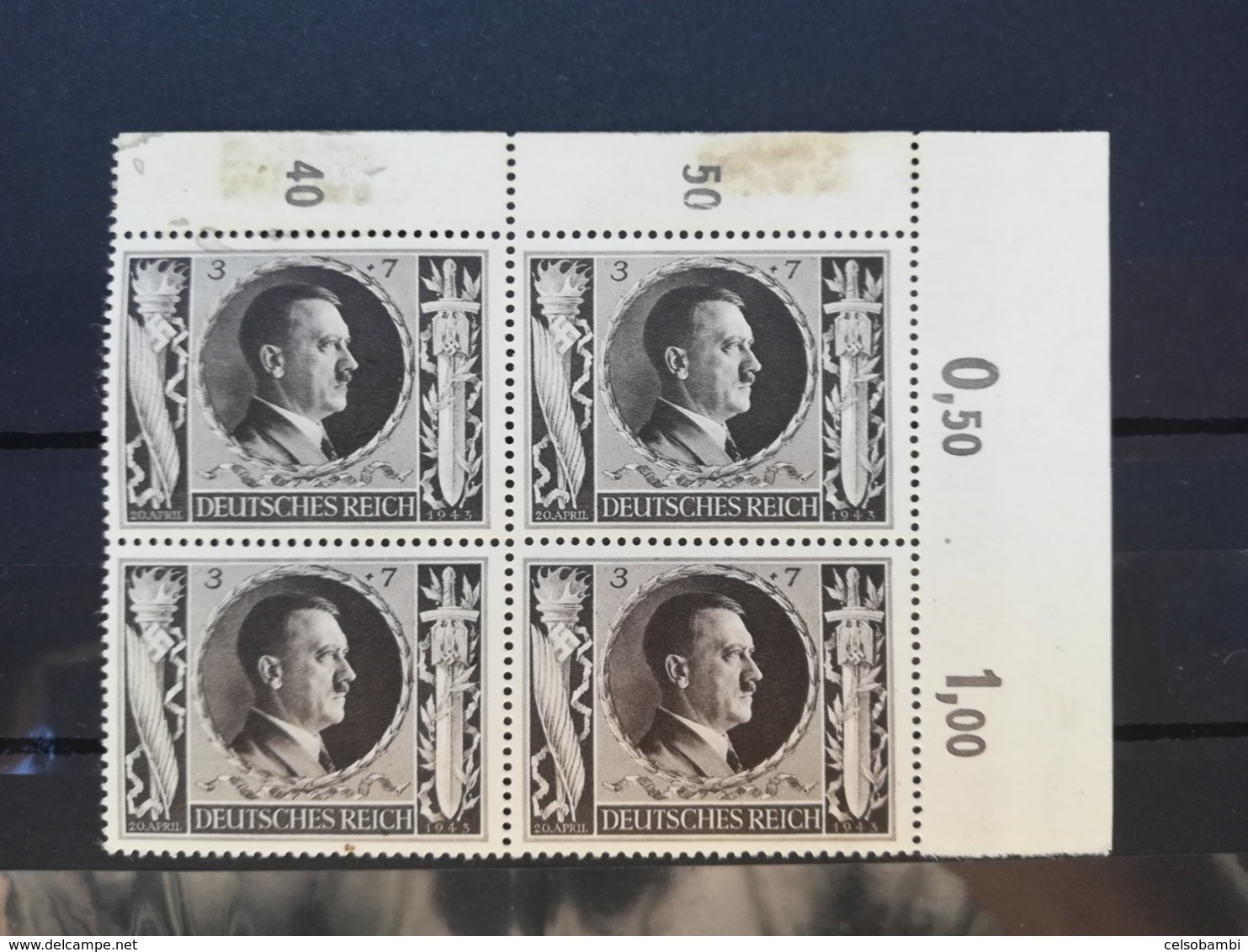 GERMANY 1943 The 54th Anniversary Of The Birth Of Adolf Hitler  6 BLOCKS OF 4 STAMPS  NEW STAMPS (e+d) - Neufs