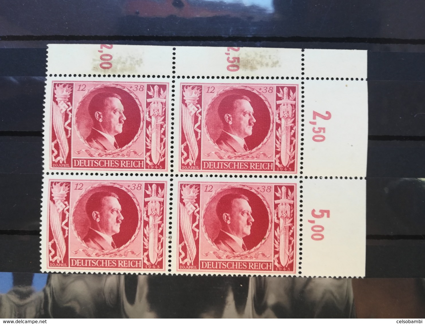 GERMANY 1943 The 54th Anniversary of the Birth of Adolf Hitler  6 BLOCKS OF 4 STAMPS  NEW STAMPS (e+d)