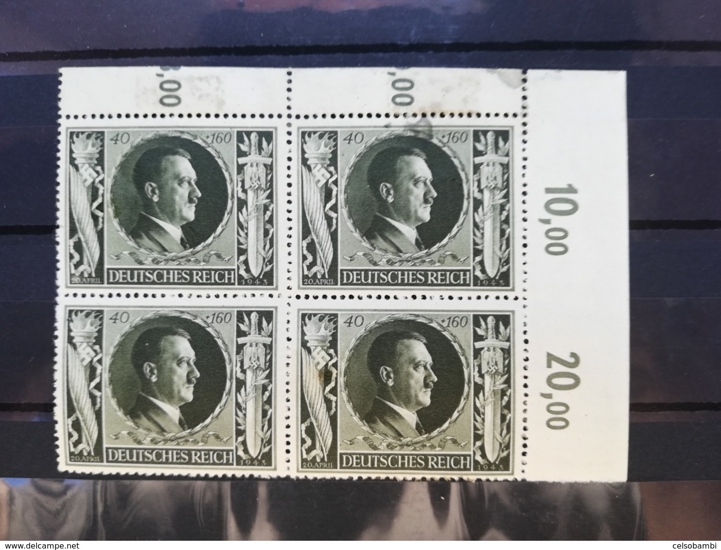 GERMANY 1943 The 54th Anniversary of the Birth of Adolf Hitler  6 BLOCKS OF 4 STAMPS  NEW STAMPS (e+d)