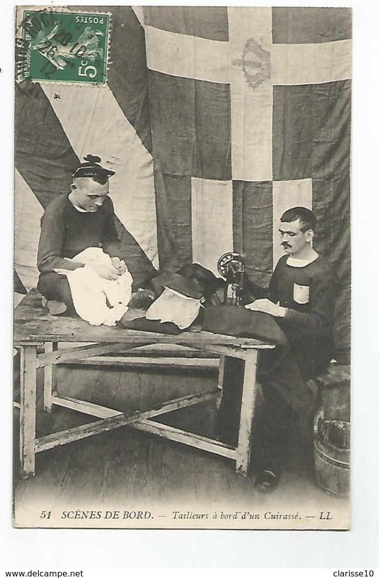 Militaires Scenes De Bord Tailleur A Bord D'un Cuirassé - Matériel