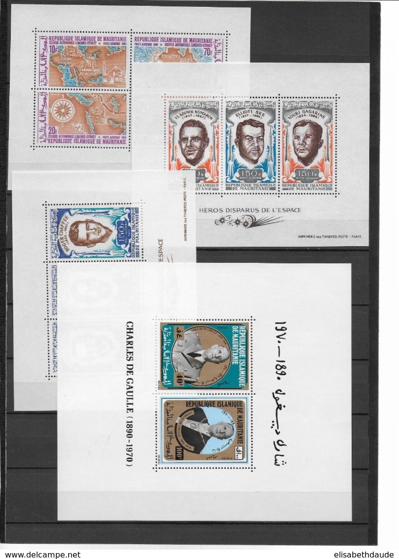 MAURITANIE - 1964/1975 COMPLET - BLOCS YVERT N° 2/13 ** MNH - COTE = 80 EUR. - 3 SCANS - 12 BLOCS - Mauritanie (1960-...)