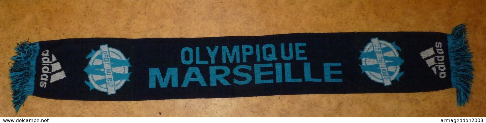 VERITABLE Sciarpa Echarpe ADIDAS OLYMPIQUE  MARSEILLE BE  BON ETAT - Apparel, Souvenirs & Other