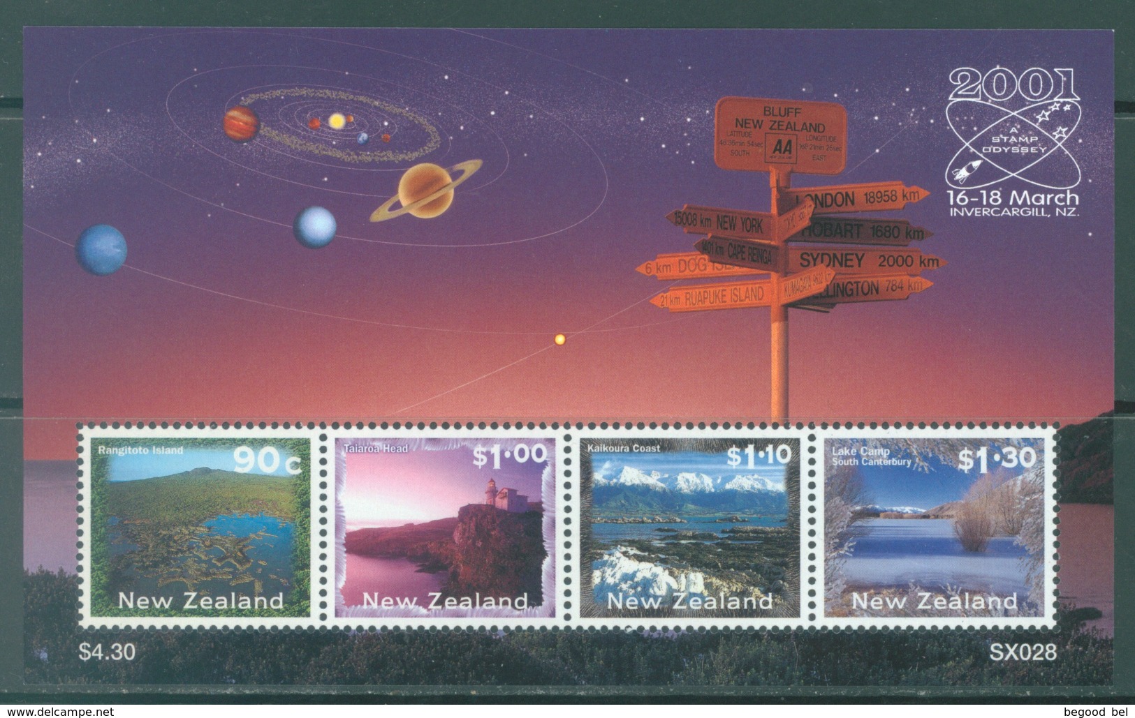 NEW ZEALAND - MNH/** - 2001 - EXPO INVERCARGILL LANDSCAPES - Yv 147 -  Lot 20660 - Blocs-feuillets