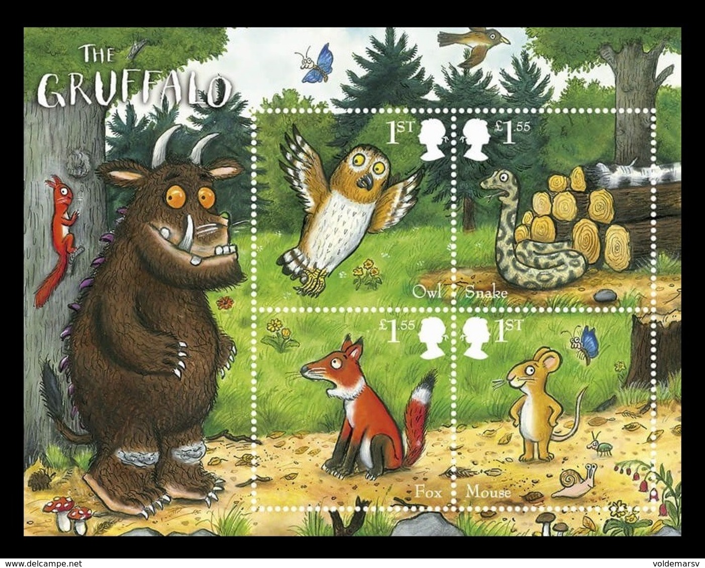 Great Britain 2019 Mih. 4466/69 (Bl.128) Gruffalo Children's Book MNH ** - Nuevos