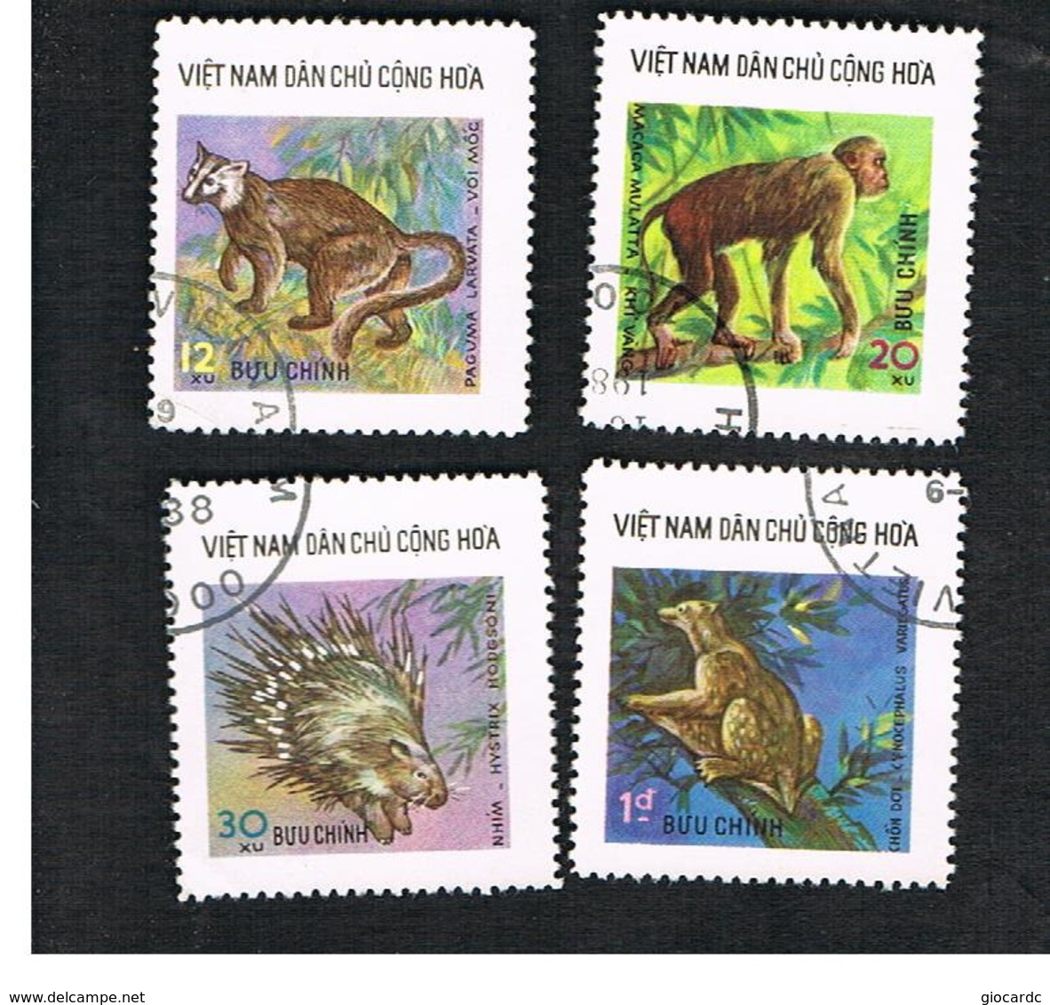 NORTH VIETNAM - SG N850.N857  -     1976  WILD ANIMALS      -  USED - Vietnam