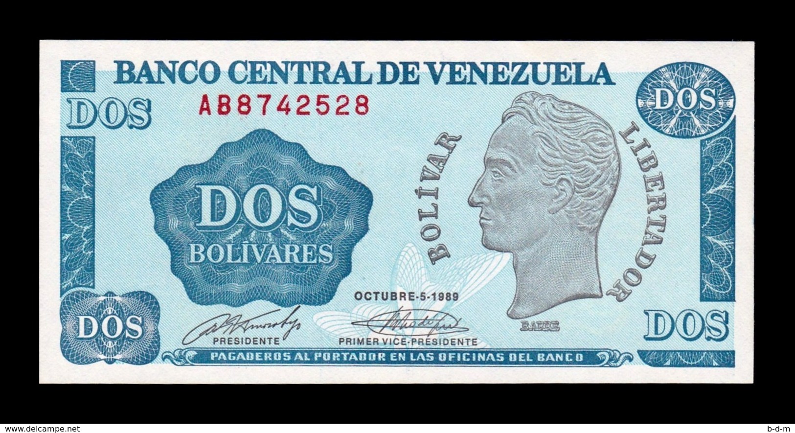 Venezuela Lot Bundle 10 Banknotes 2 Bolivares 1989 Pick 69 SC UNC - Venezuela