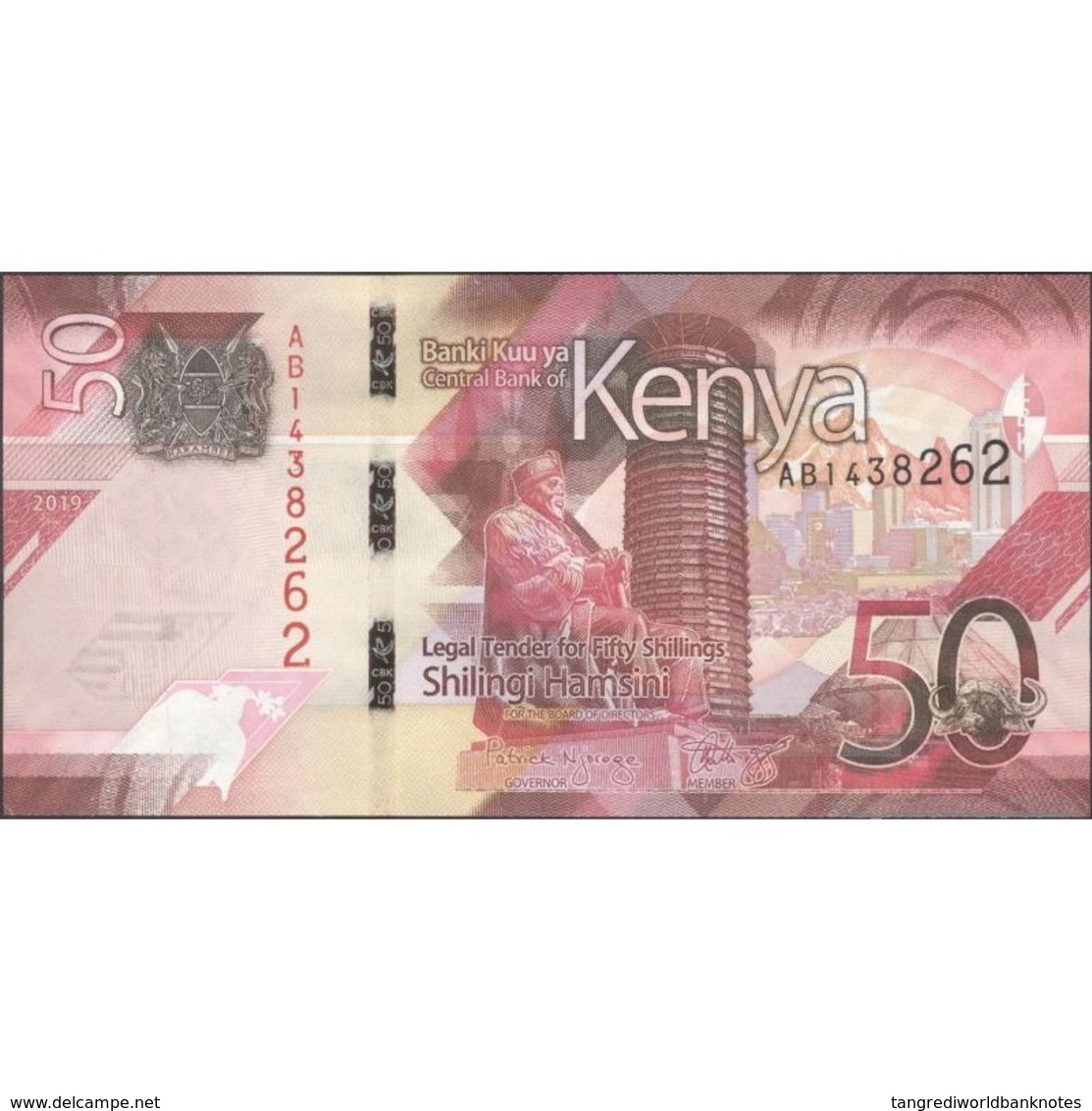 TWN - KENYA NEW - 50 Shillings 2019 Prefix AB UNC - Kenia