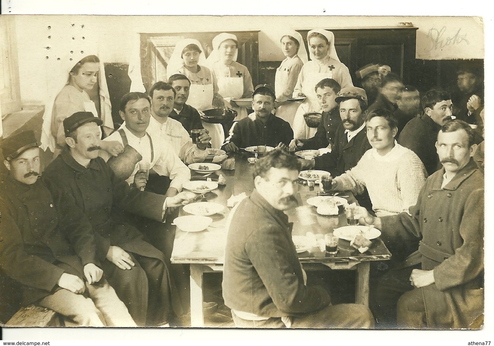 SANTE / CARTE PHOTO INTERIEUR HOPITAL MILITAIRE - INFIRMIERES ET BLESSES - Santé