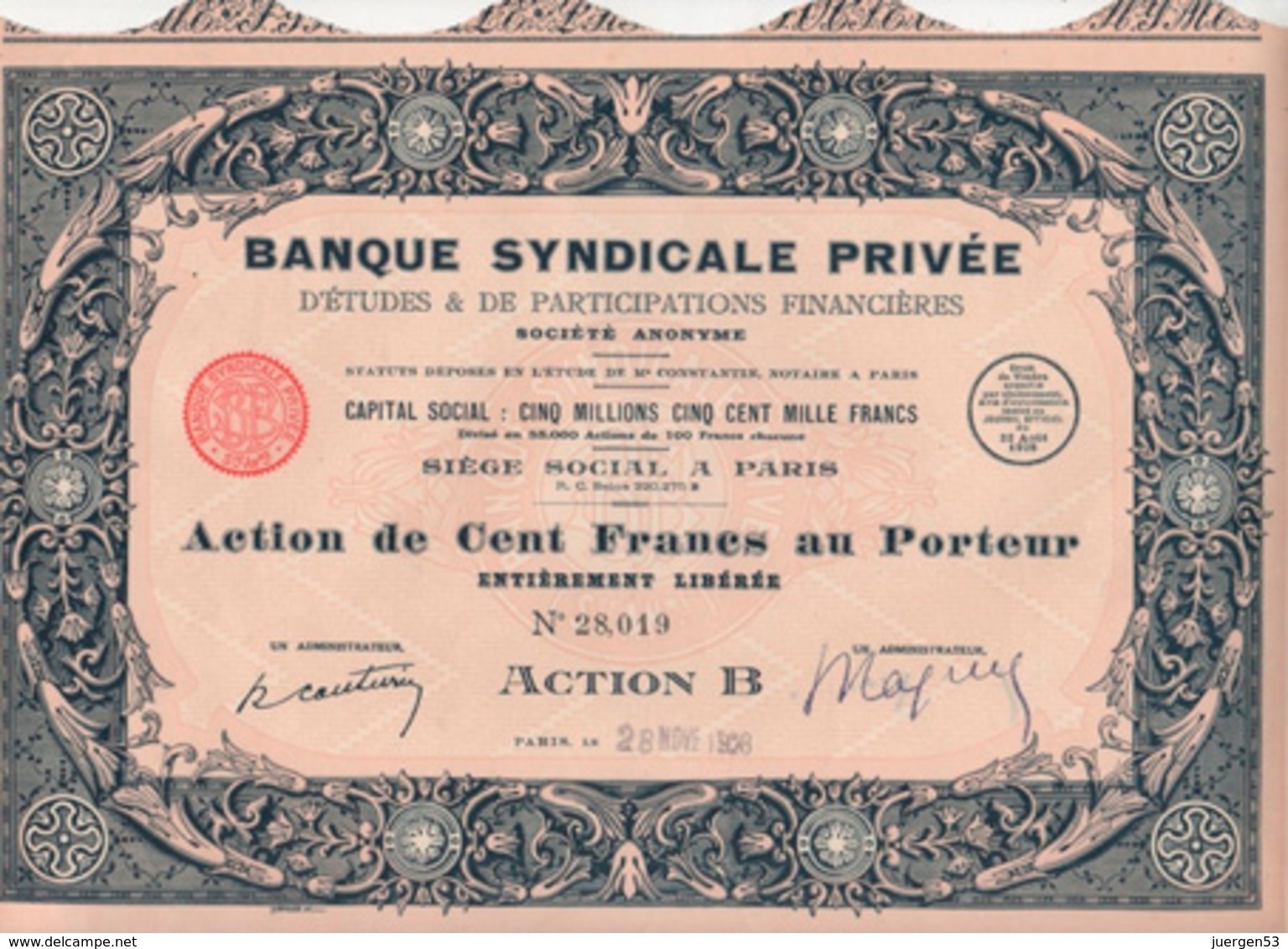 Occasion: Banque Syndicale Privée - Bank En Verzekering