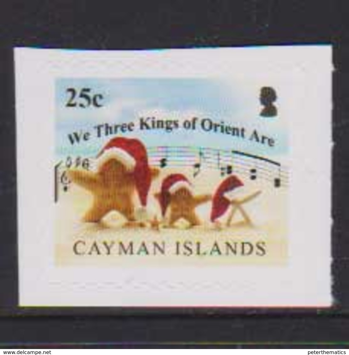 CAYMAN ISLANDS, 2018, MNH, CHRISTMAS, MUSIC,  STARFISH, 1v S/A  Ex. BOOKLET - Christmas