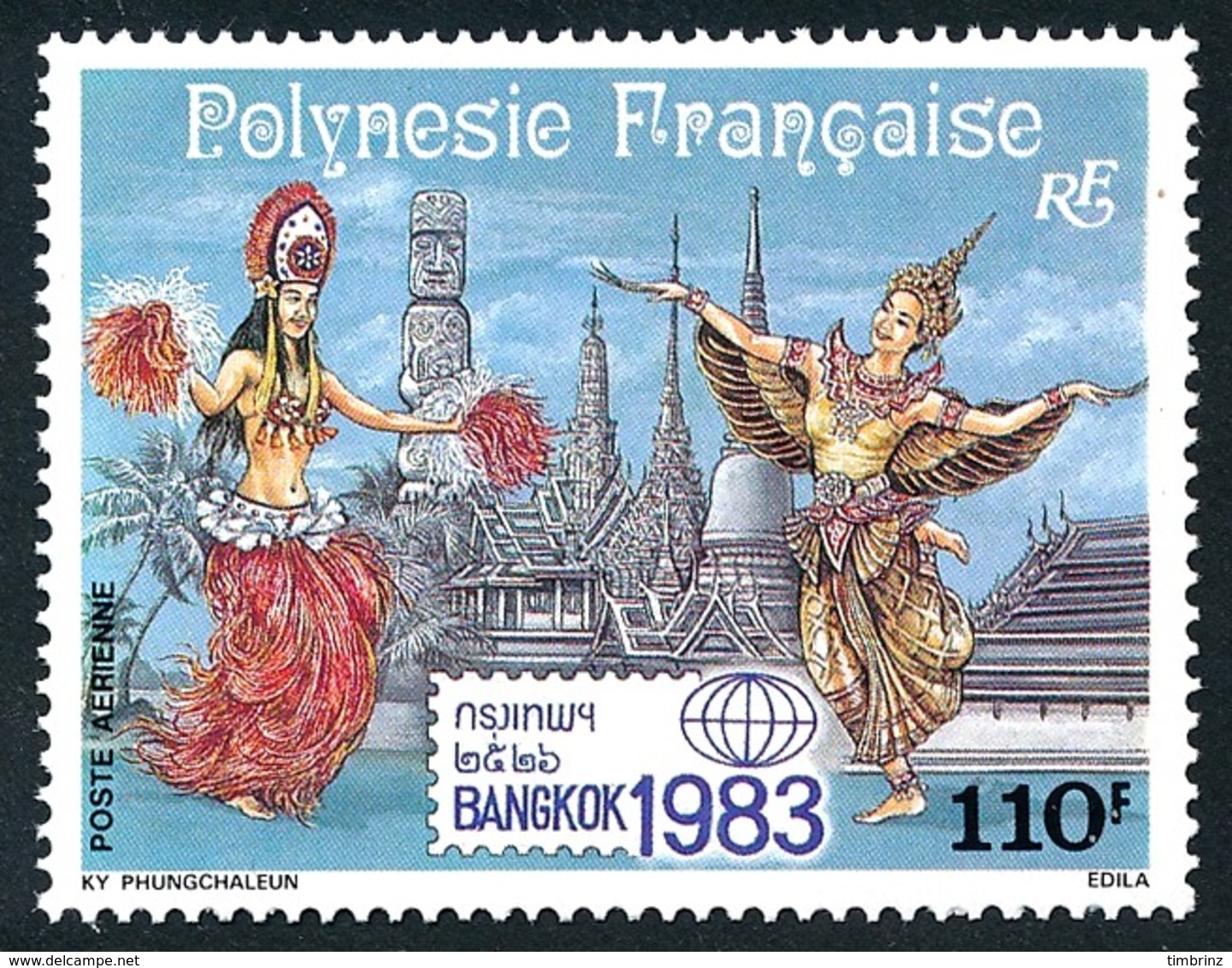 POLYNESIE 1983 - Yv. PA 177 **   Faciale= 0,92 EUR - Expo Phil. Intern. Bangkok' 1983  ..Réf.POL24448 - Neufs