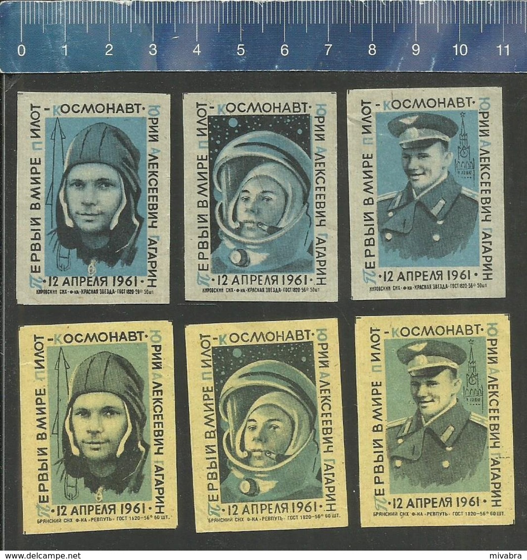 YURI JOERI GAGARIN KOSMONAUT COSMONAUT COSMONAUTE ASTRONAUTE VOSTOK 1 KOSMOS ESPACE SPACE RUIMTEVAART  Matchbox Labels - Boites D'allumettes - Etiquettes