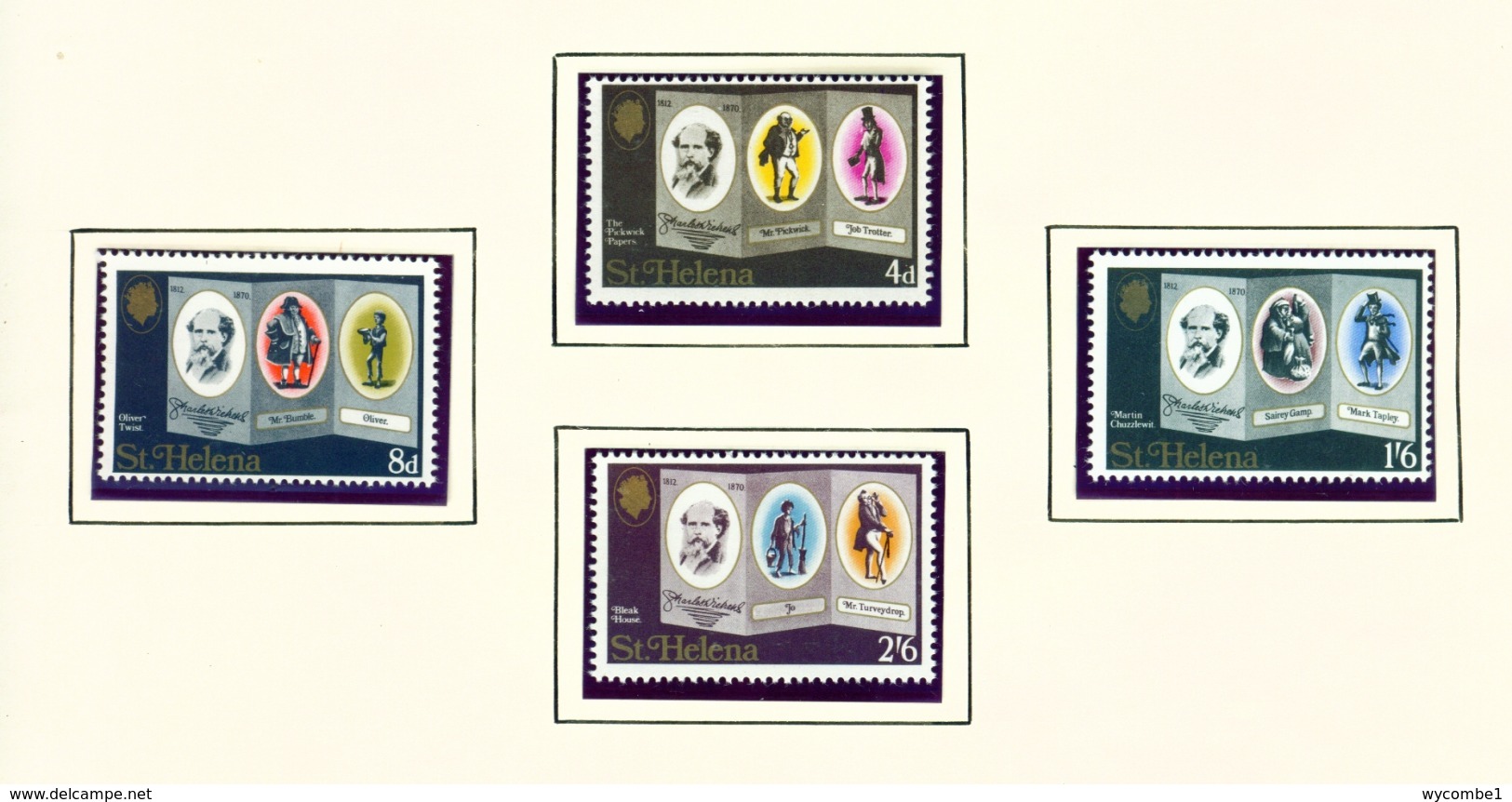 ST HELENA - 1970 Dickens Set Unmounted/Never Hinged Mint - Saint Helena Island