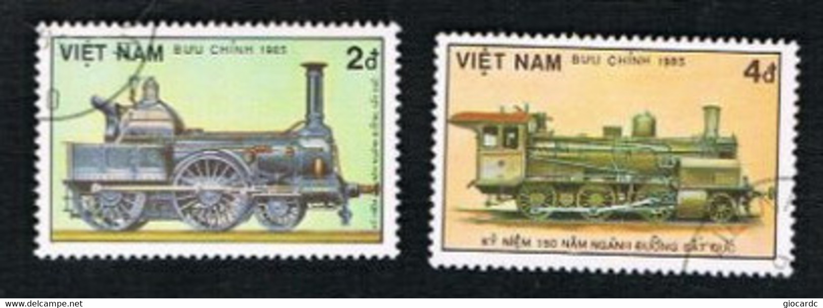 VIETNAM - SG 868.869    - 1985 GERMAN RAILWAYS ANNIVERSARY: LOCOMOTIVES   -    USED - Vietnam