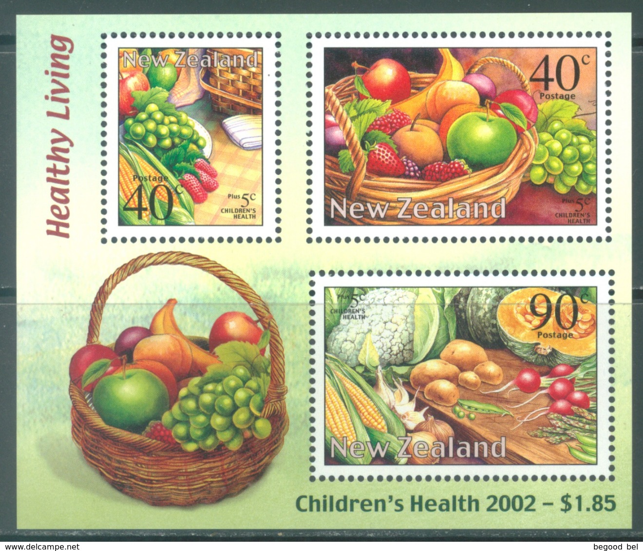 NEW ZEALAND - MNH/**. - 2002 - CHILDREN'S HEALTH HEALTHY LIVING - Yv 160 -  Lot 20676 - Blocs-feuillets
