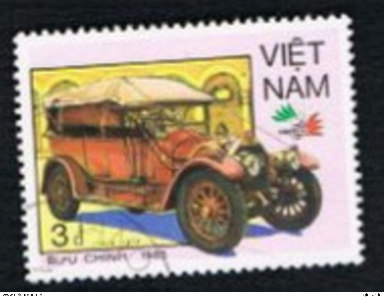 VIETNAM - SG 878    - 1985 "ITALIA  '85" INT. STAMP EXN.: CARS  -    USED - Vietnam