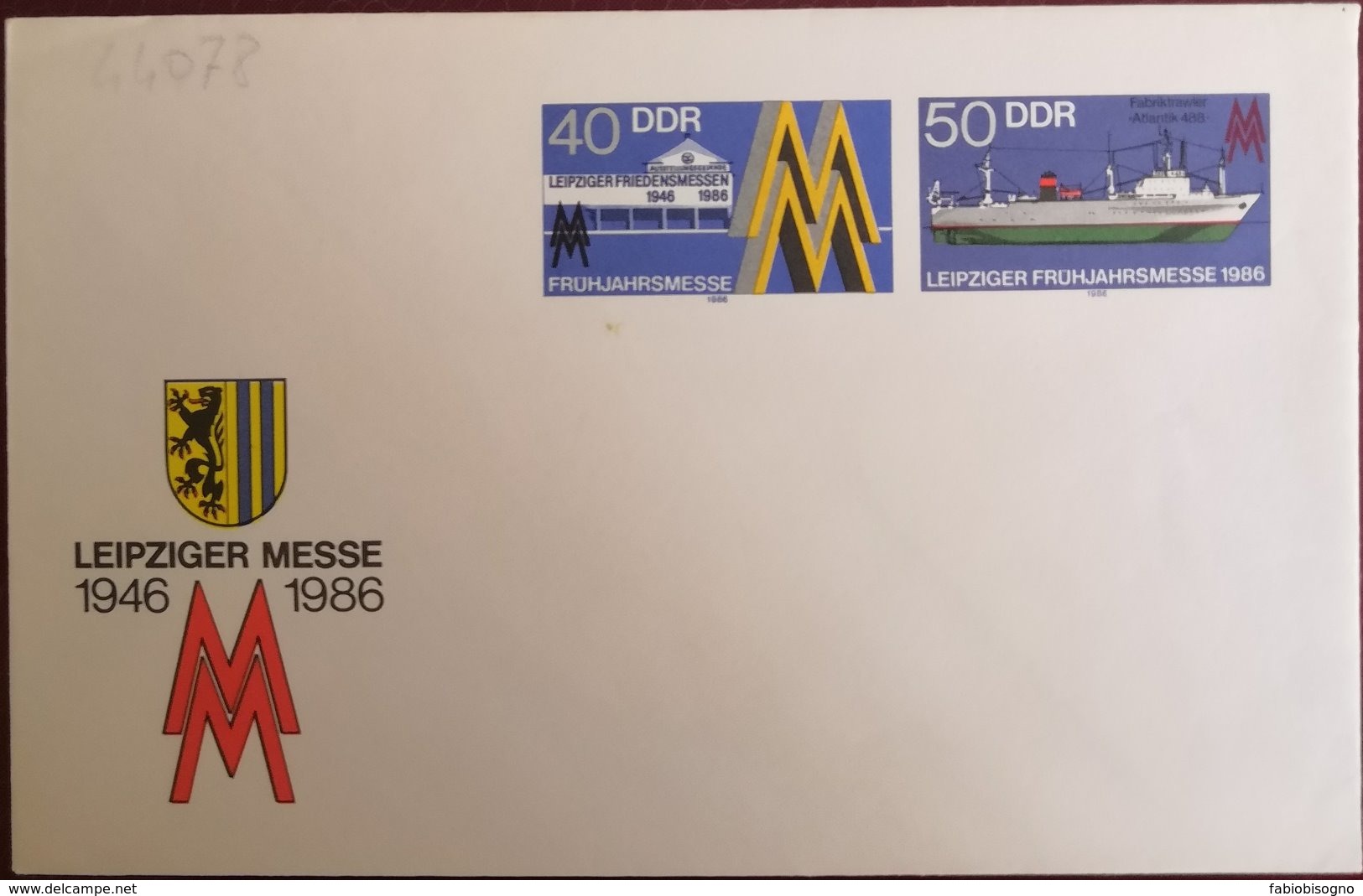 1986 Germany - Leipziger Messe 1946 1986 -  Cover - Briefomslagen - Ongebruikt
