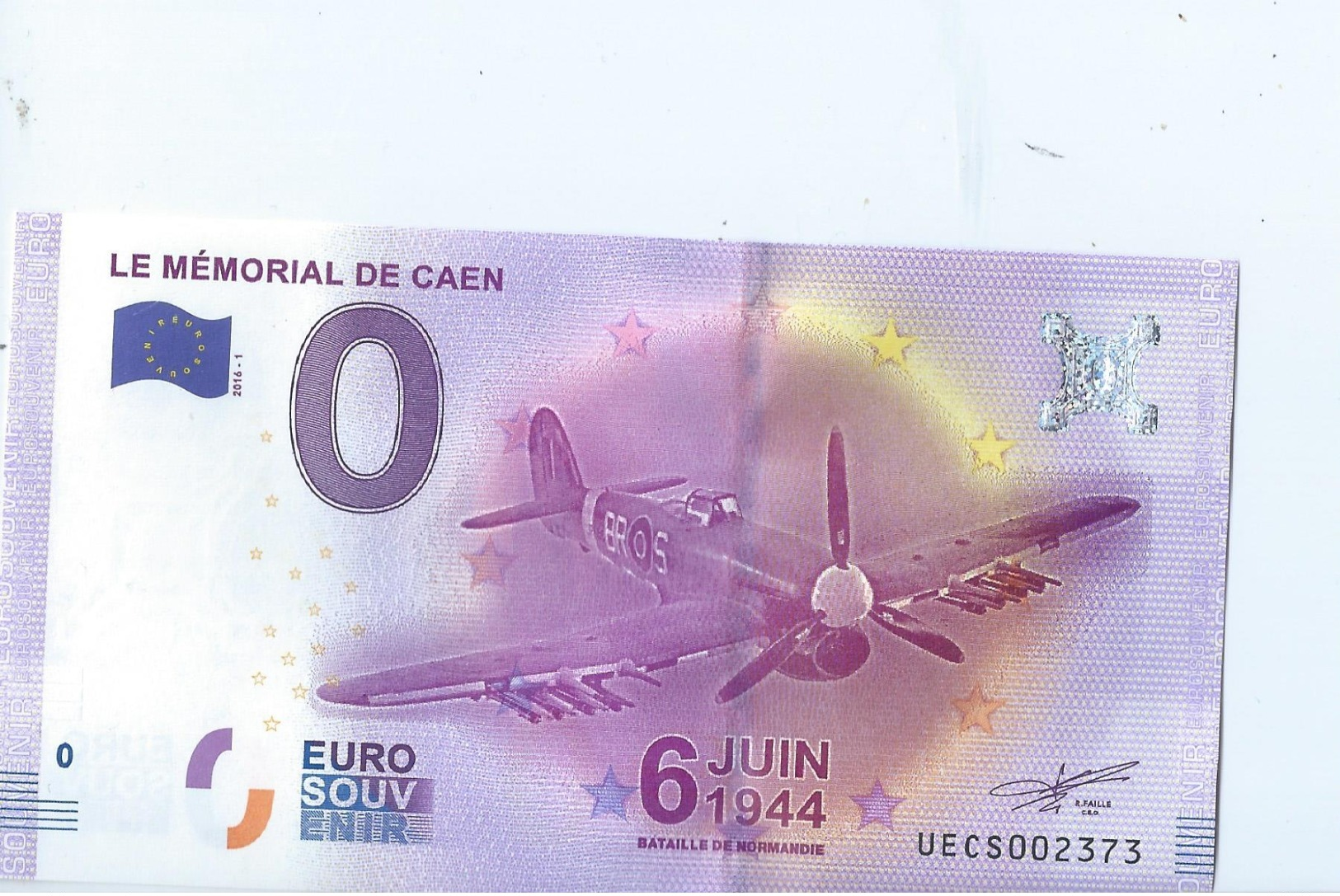 2016 BILLET TOURISTIQUE 0 Euro  Le Memorial De Caen  Dpt 14  Port 1.30 - Essais Privés / Non-officiels