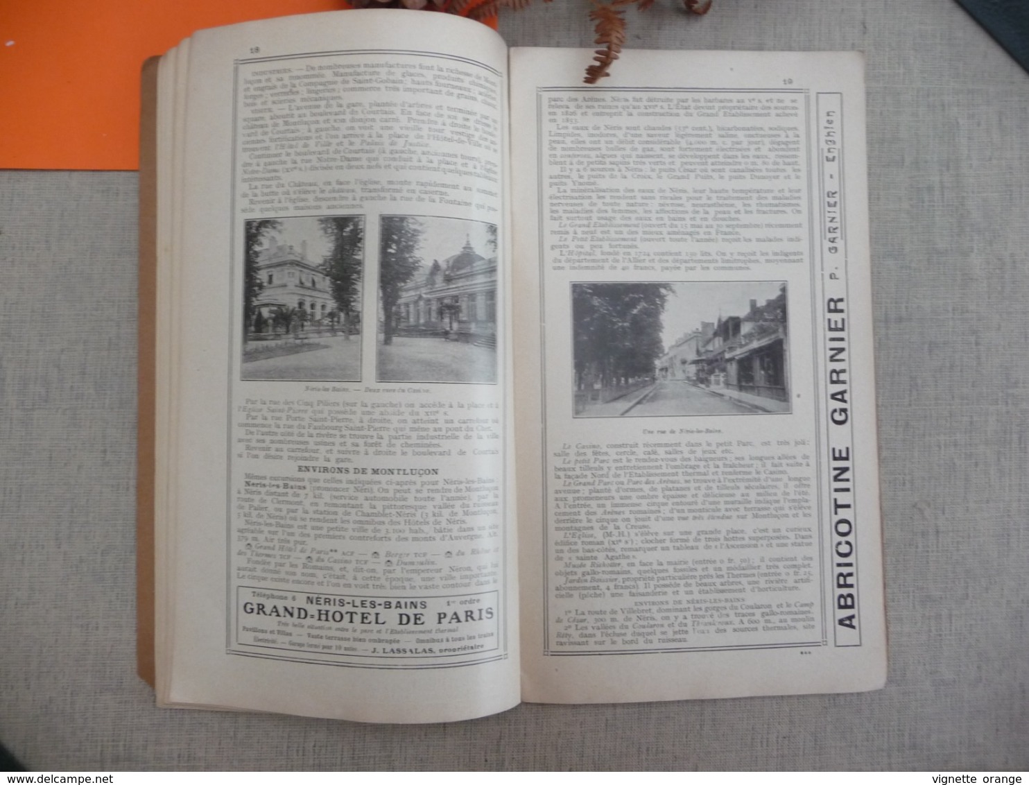 GUIDE 1912 - LE BERRY le Cher Indre La Creuse ( publicité papier Cigarette ABADIE Paris / Montre OMEGA / CACAO POULAIN