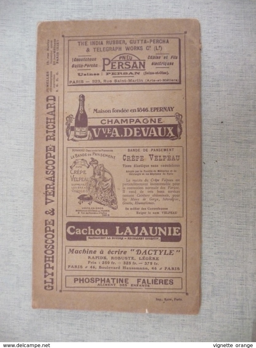 GUIDE 1912 - LE BERRY le Cher Indre La Creuse ( publicité papier Cigarette ABADIE Paris / Montre OMEGA / CACAO POULAIN