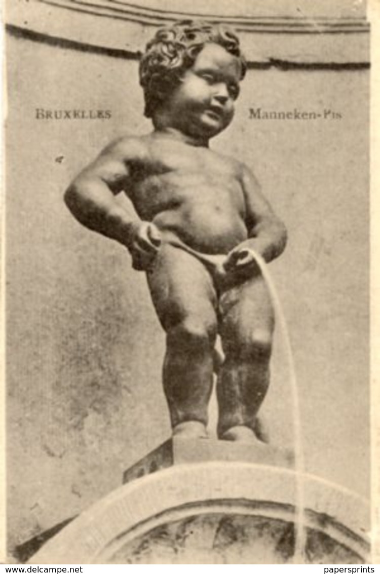 Cartolina Antica MANNEKEN-PIS (Statue In Bronze Di J. Duquesnoy, Bruxelles) - R18 - Esculturas